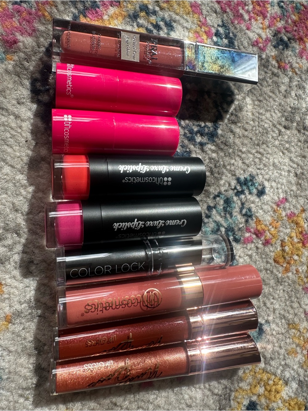 BH Cosmetics Bright Pink & Neutral Lipstick and Gloss Bundle